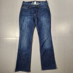 Eddie Bauer Curvy Bootcut Jeans Womens 6 / 30 Blue Denim Dark Wash